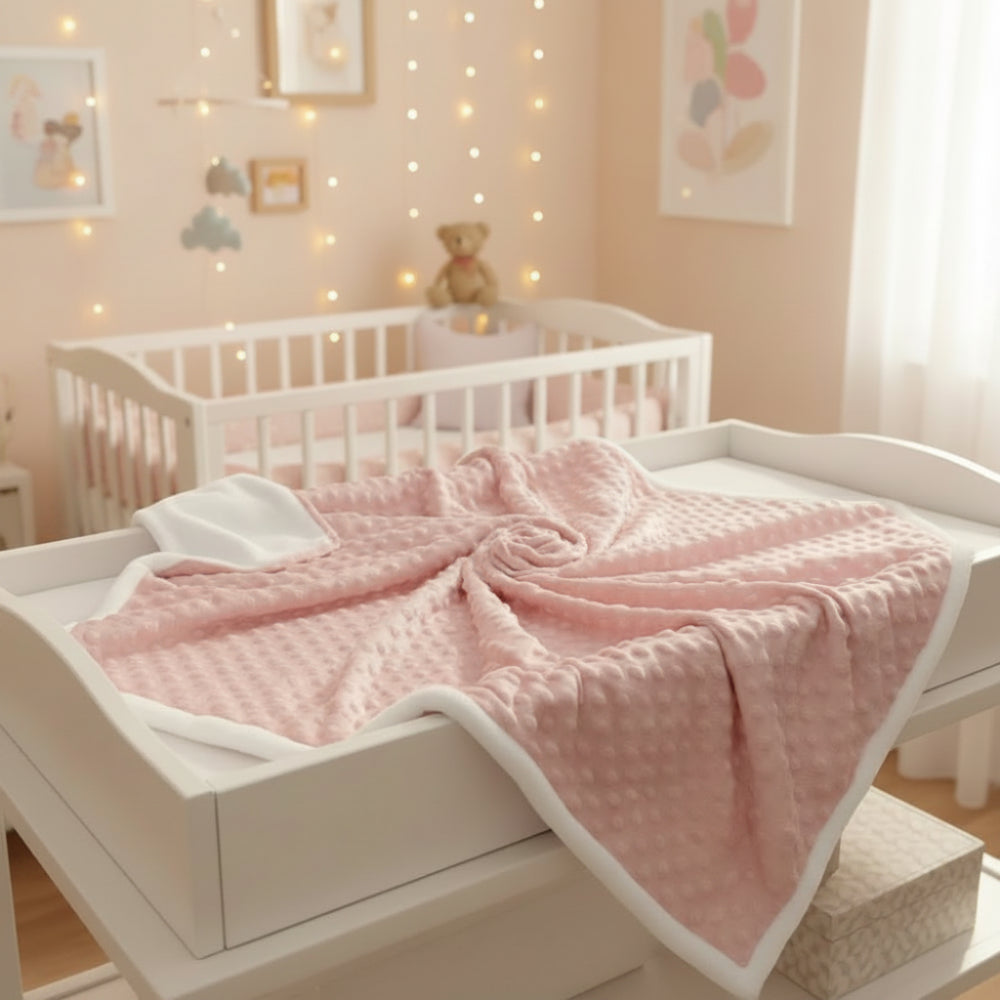 Plaid minky bébé personnalisé cadeau naissance
