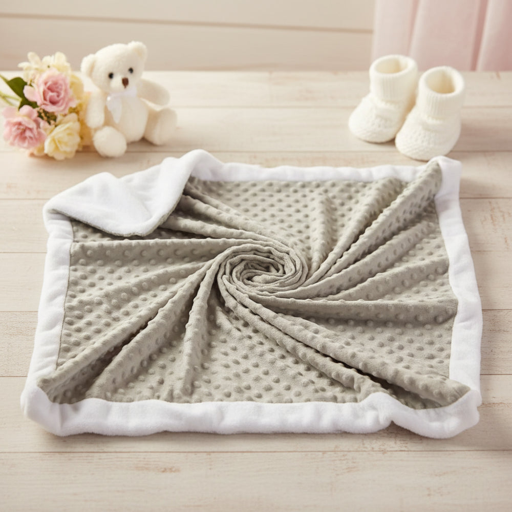 Plaid minky polaire personnalisé bébé cadeau naissance original
